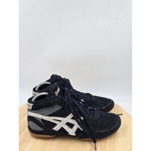 Asics Womens  Matflex Wrestling Black White Suede Sneakers Gum J100N sz 6.5